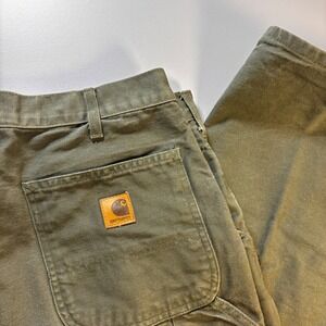 Carhartt B11 MOS Duck Canvas Work Pants Mens 38x30 Moss Green Utility Dungaree